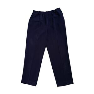 ALFRED DUNNER Womens Size 10 High Rise Blue Vintage Pull On Pants 27" Inseam